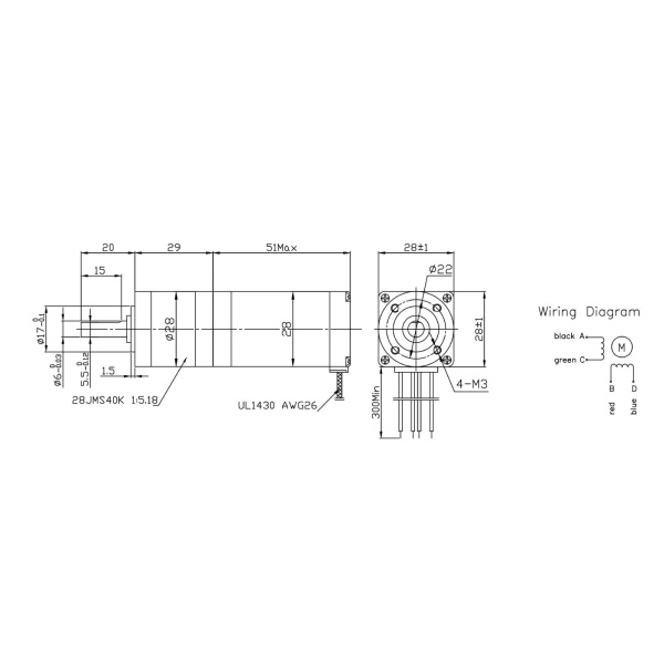 FULLING MOTOR FL28STH51-0674A-AG5_drawing